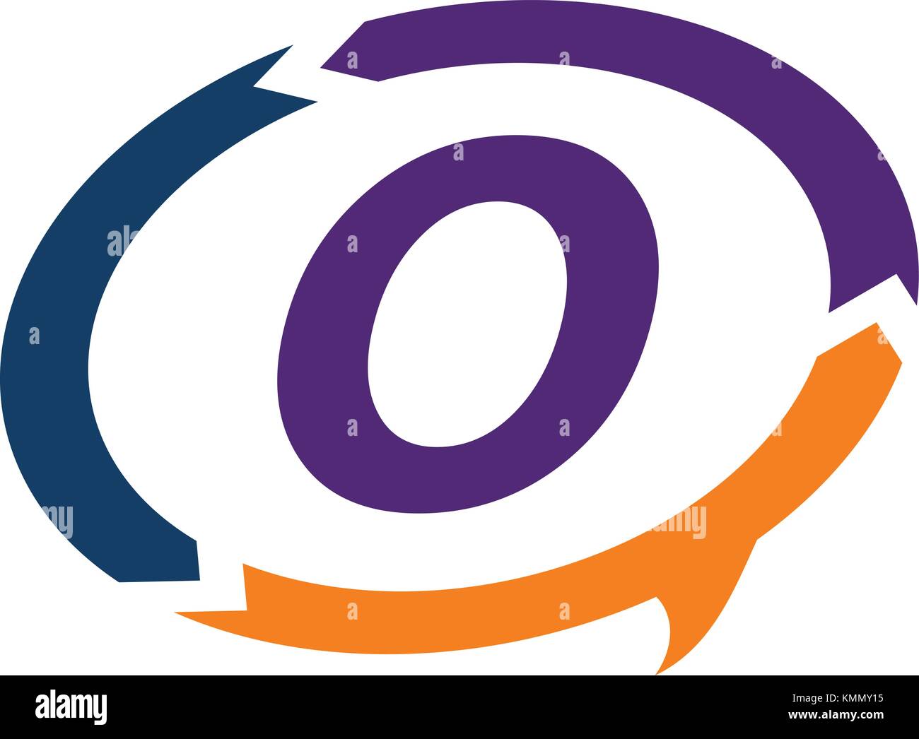 Intelligente Lösung Buchstabe o Stock Vektor