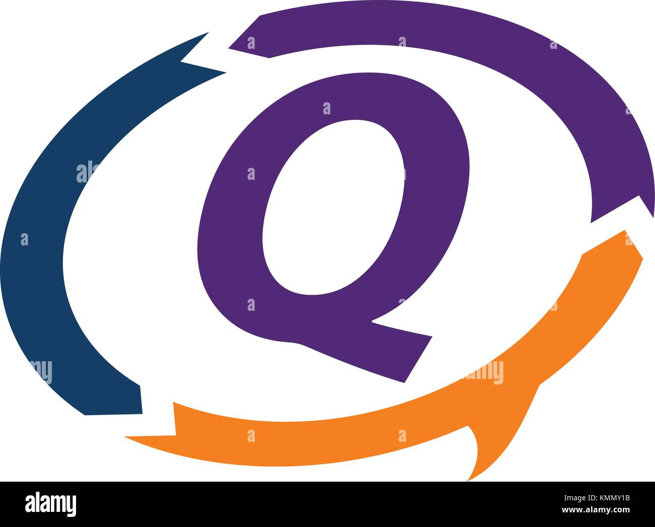 Intelligente Lösung Buchstabe q Stock Vektor