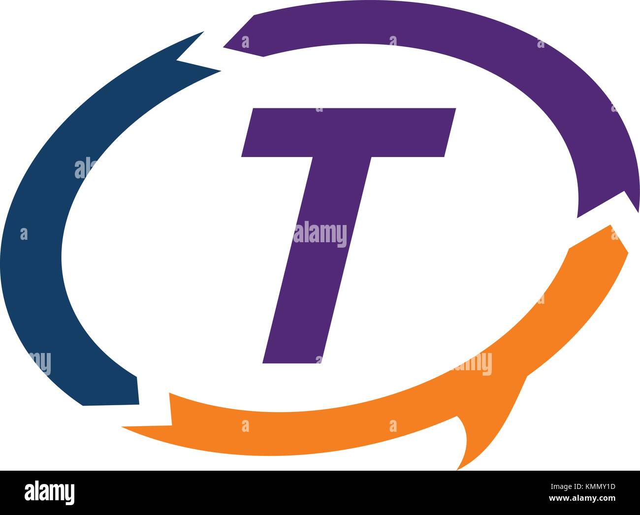 Intelligente Lösung Buchstabe t Stock Vektor