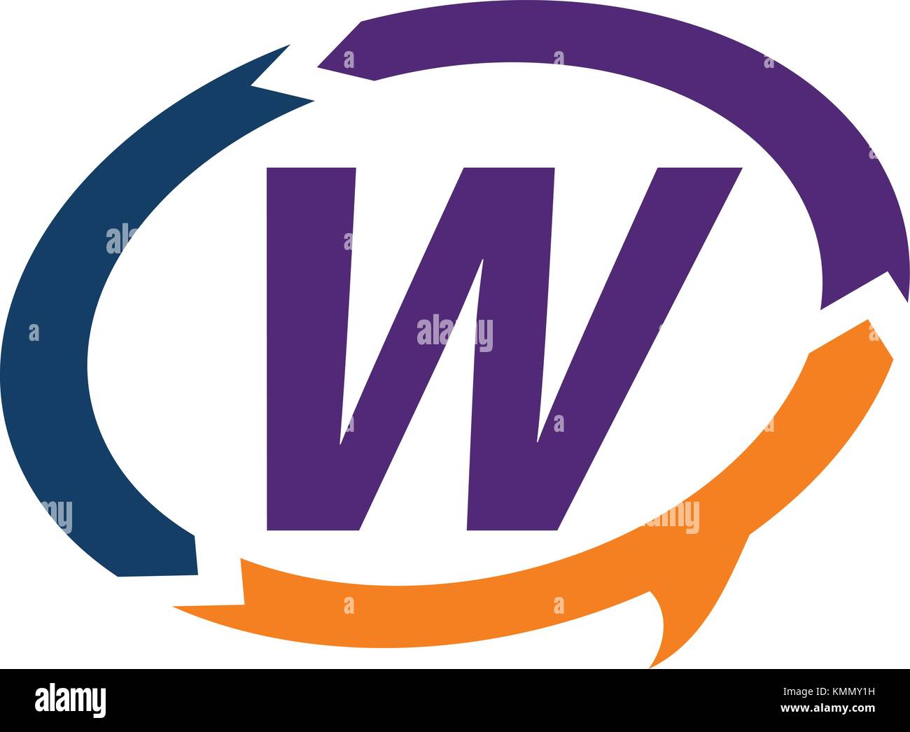 Intelligente Lösung Buchstabe w Stock Vektor