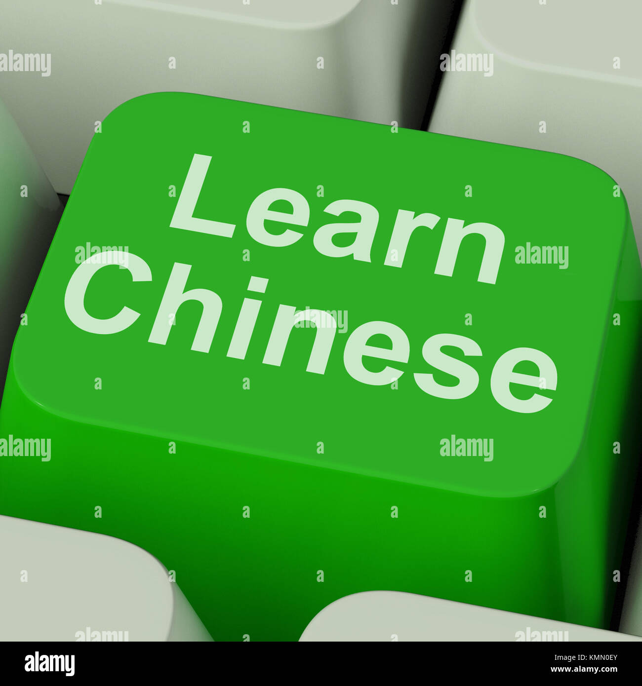 Chinesische Schlüssel zeigen Studieren Mandarin online lernen Stockfoto
