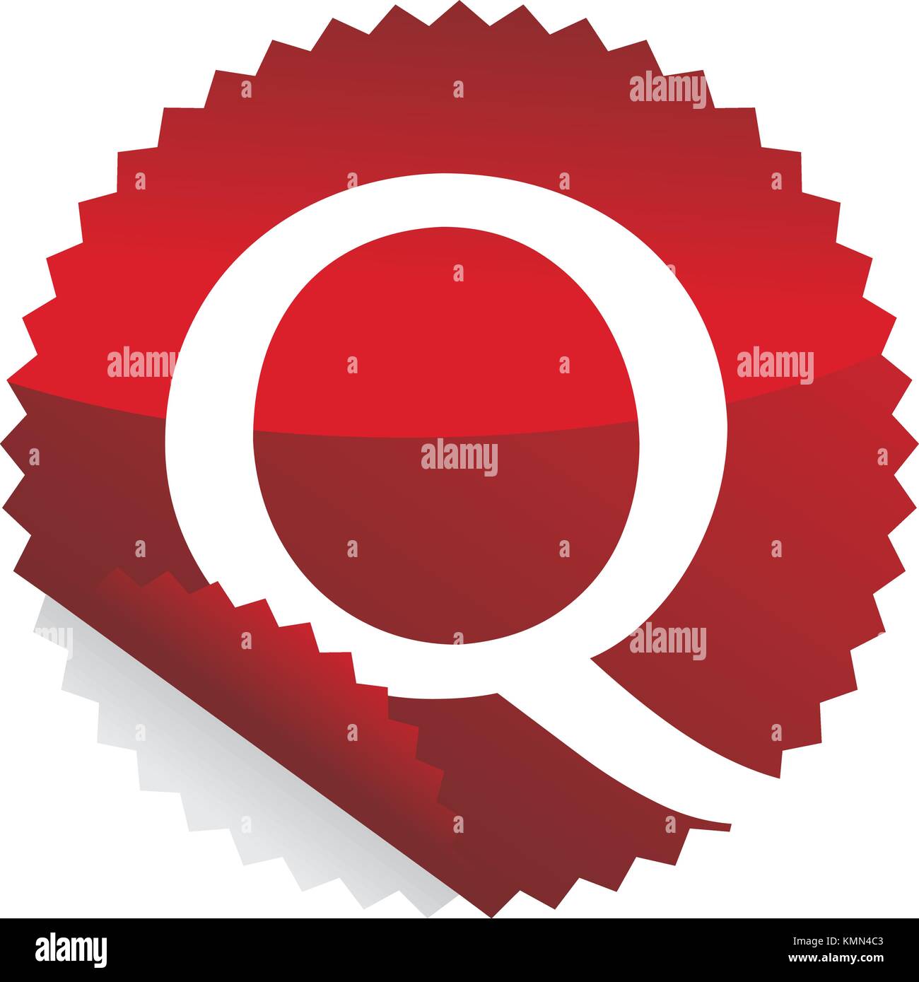 Moderne Lösung Buchstabe q Stock Vektor