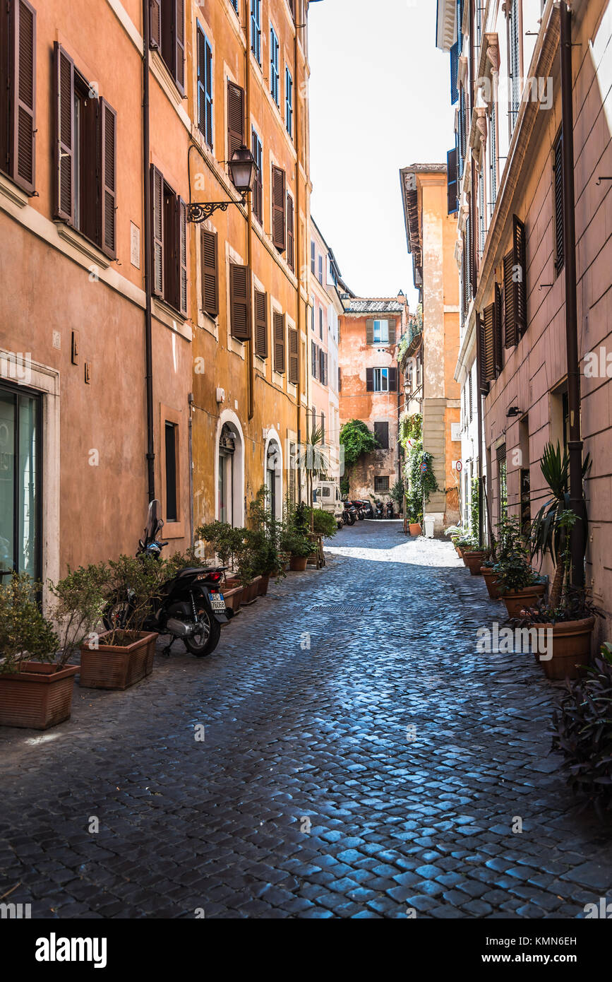 Malerische Straße in Rom Stockfoto