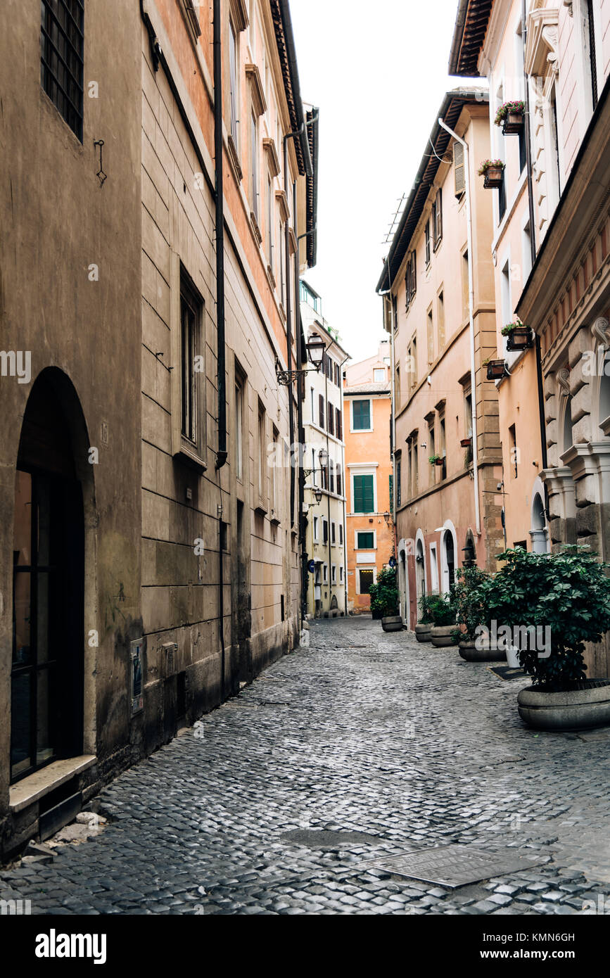 Malerische Straße in Rom Stockfoto