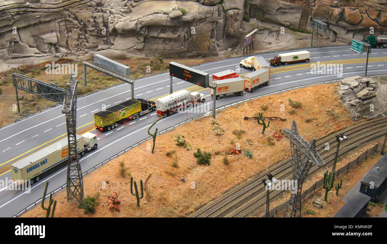 HAMBURG, DEUTSCHLAND - 8. März, 2014: Miniatur Wunderland ist ein Modell der Anziehung und der größte seiner Art in der Welt Stockfoto