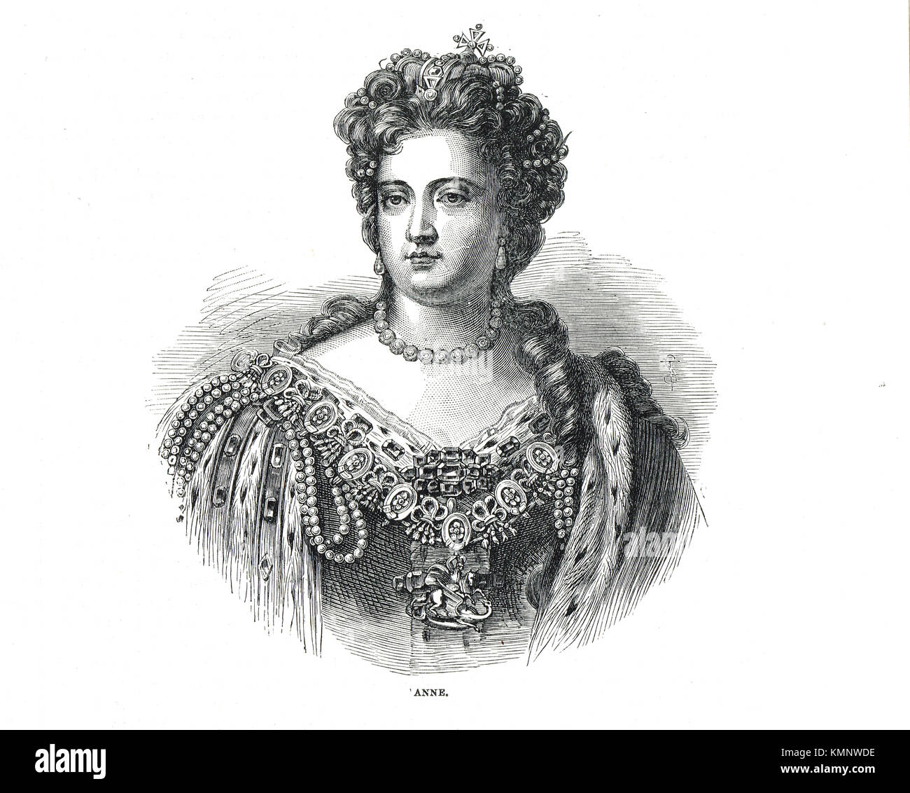 Queen Anne von Großbritannien (1665-1714), regierte England Schottland und Irland 1702-1707, regierte Großbritannien 1707-1714 Stockfoto