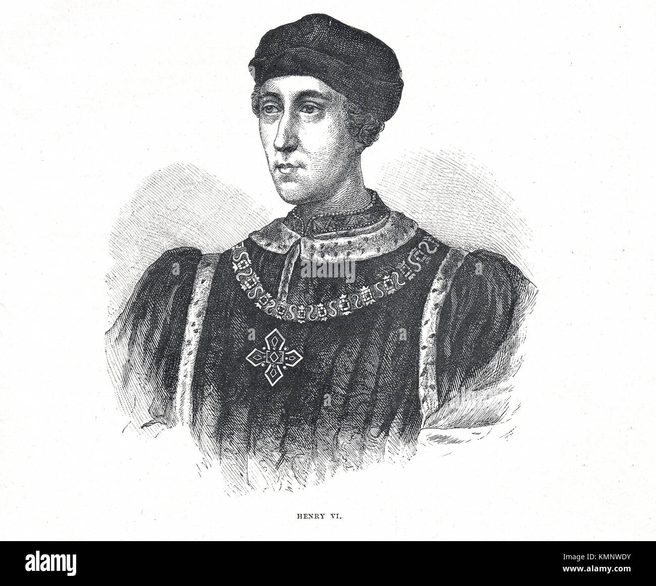 König Heinrich VI. von England, König 1422-1453 1421-1471, 1., 2. Herrschaft 1470-1471 Stockfoto