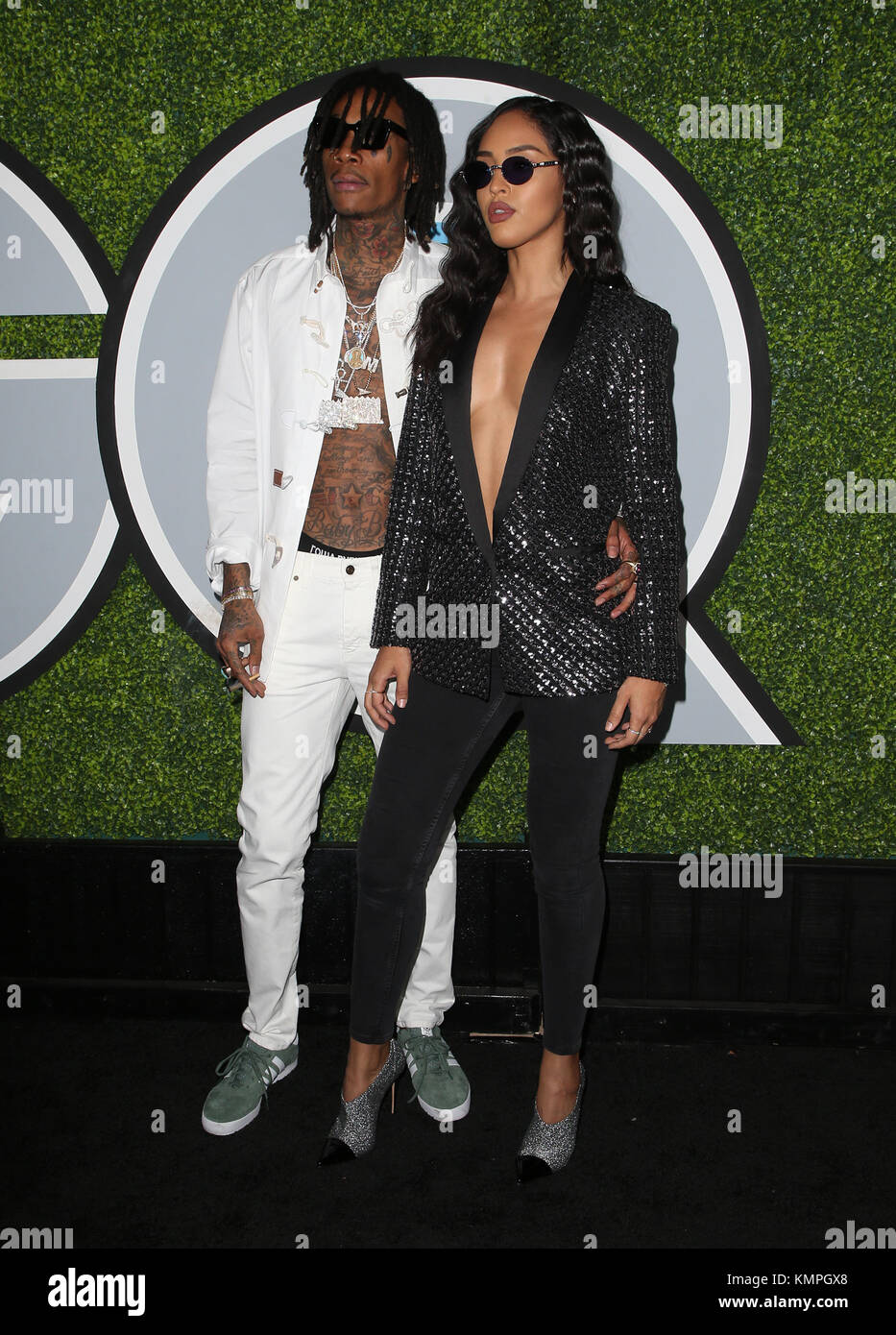 7. Dezember 2017 - West Hollywood, Kalifornien, USA - 07. Dezember 2017 - West Hollywood, Kalifornien - Wiz Khalifa, Izabela Guedes. 2017 GQ Men of the Year Party im Chateau Marmont. Foto: F. Sadou/AdMedia (Foto: © F. Sadou/AdMedia via ZUMA Wire) Stockfoto