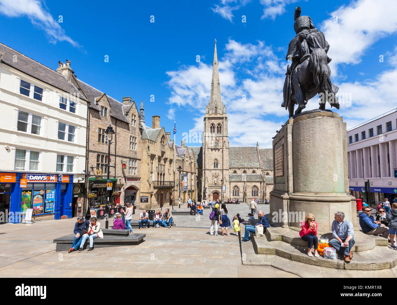 County Durham UK England Durham Market Place Stadt Durham County Durham Northumberland england uk gb europa Stockfoto