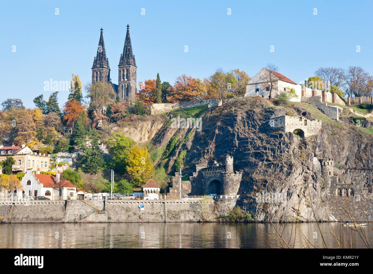 Katedrála sv. Petra a Pavla, Vyšehrad, Praha, Česká republika / St. Peter und St. Paul Kathedrale, Vysehrad (UNESCO), Prag, Tschechische Republik Stockfoto