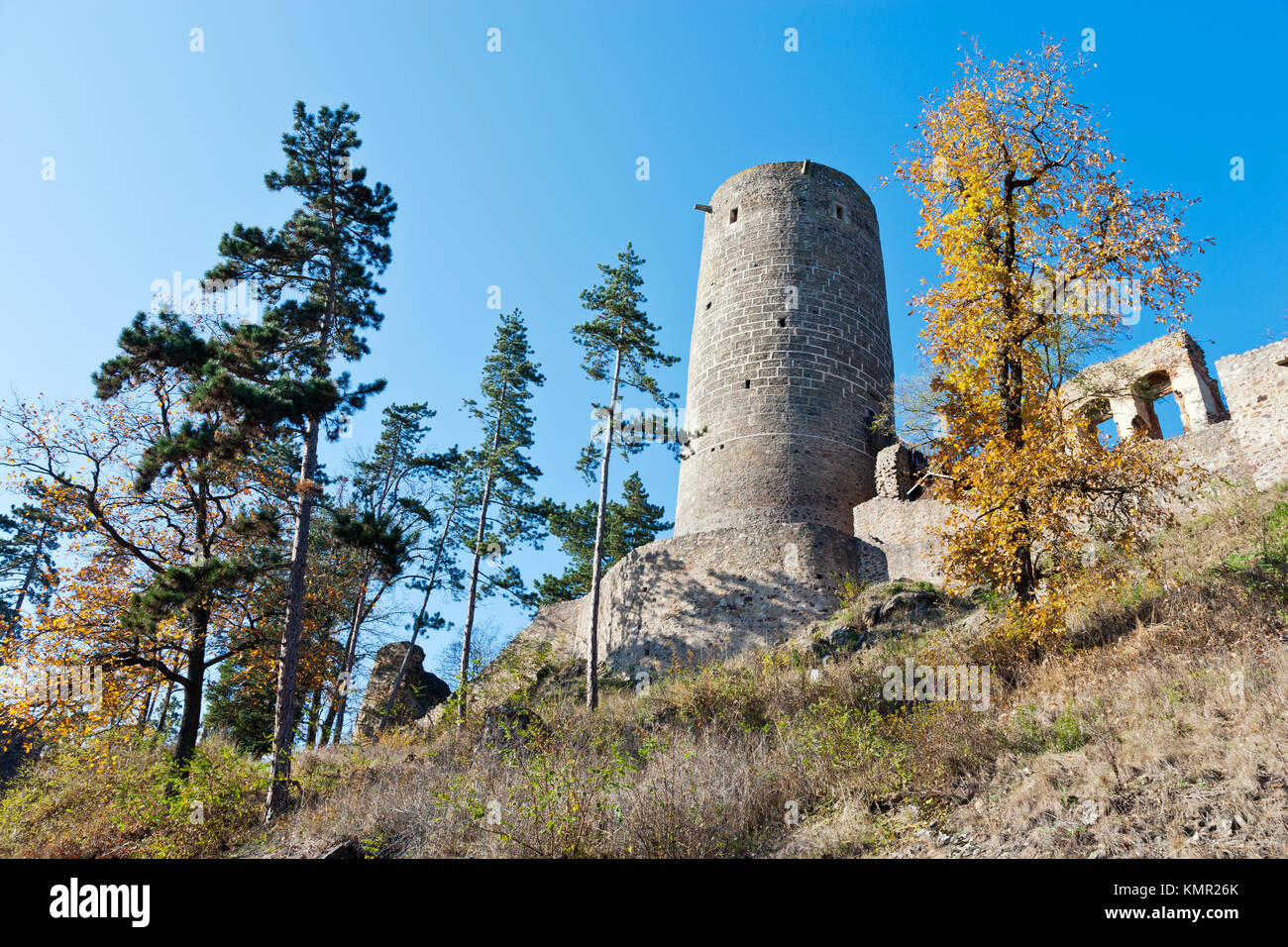 Kralovske gotické hrady Žebrák ein Točník, Středočeský kraj, Česká republika/royal gotischen Burgen Zebrak und Tocnik, Mittelböhmische Region, Tschechische Re Stockfoto