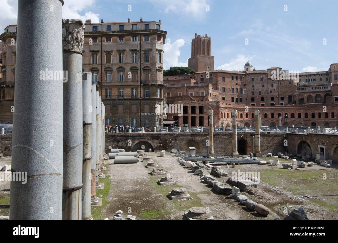 Trajan´s Forum, das Forum Romanum. Rom. Italien Stockfoto