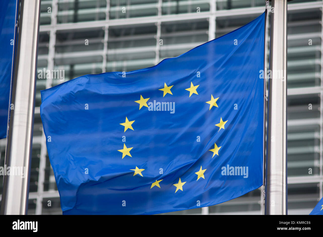 Europäische Kommission EU-Flagge in Brüssel Stockfoto