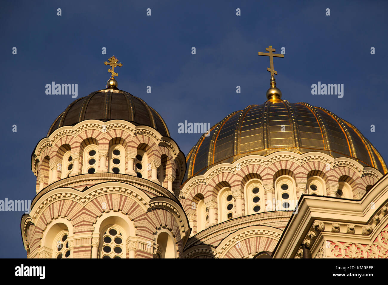 Die Geburt Christi Kathedrale (kristus Piedzimsanas pareizticīgo Katedrale) in Riga, Lettland. Die Russische Orthodoxe Kirche wurde im späten 19. Stockfoto