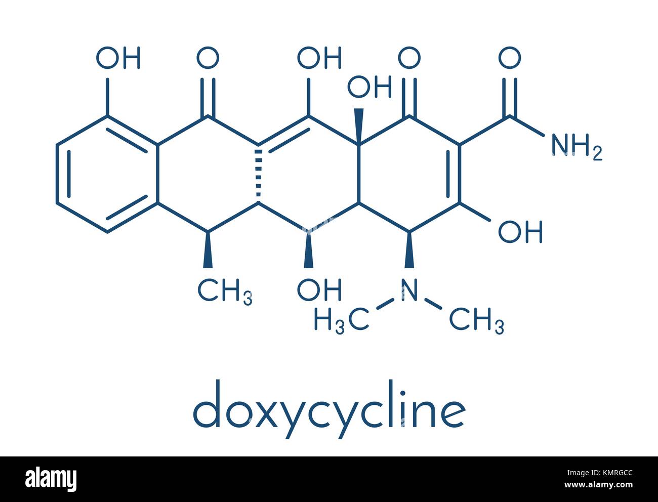 Doxycycline Antibiotikum Medikament (Tetracyclin Klasse) Molekül