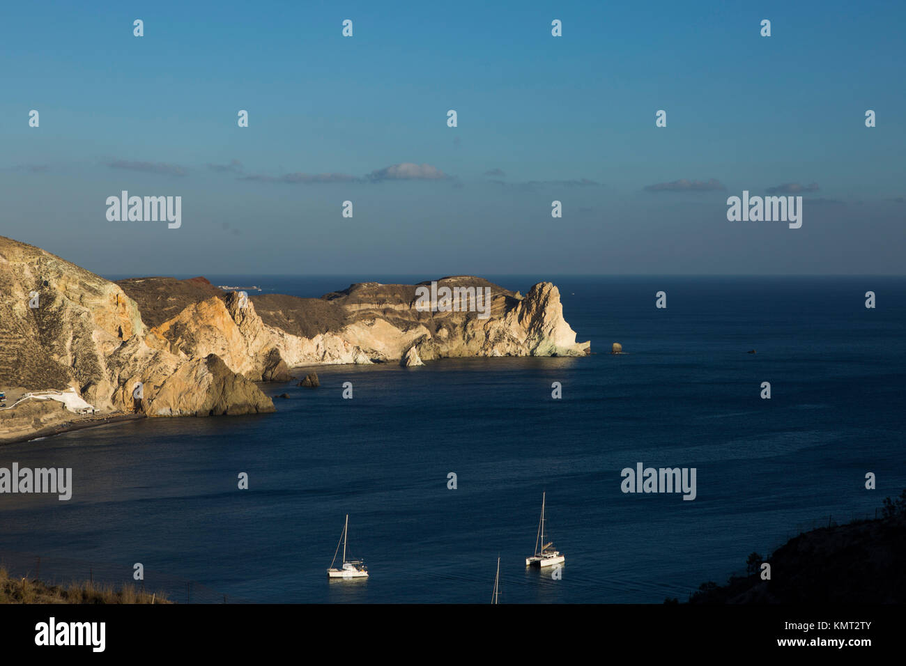 Weißen Strand der Insel Santorin, Griechenland Stockfoto