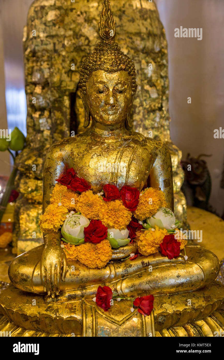 Bangkok, Thailand. Wat Saket (Phu Khao Thong), Der goldene Berg. Stockfoto
