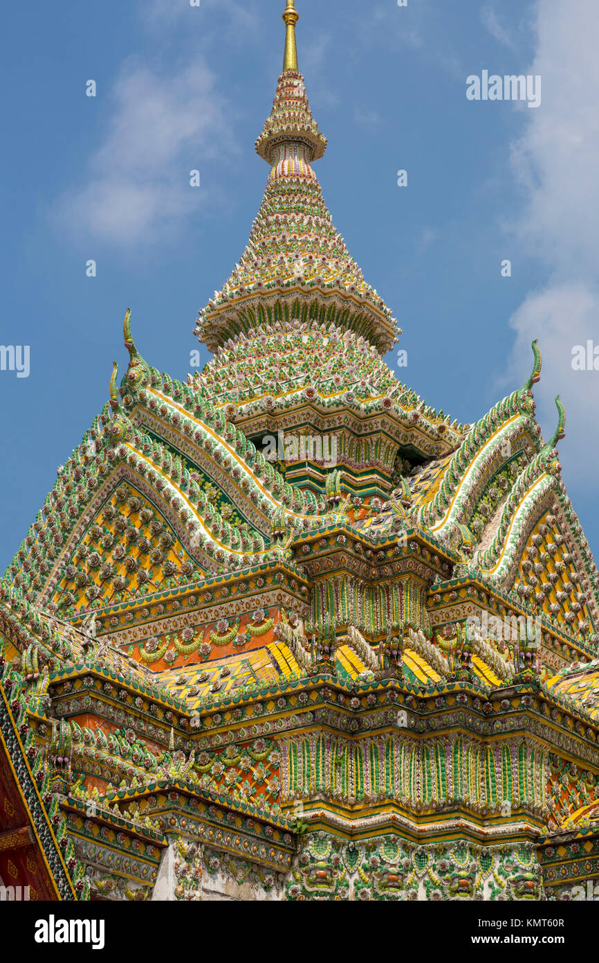 Bangkok, Thailand. Phra Mondop Bibliothek im Wat Pho (Liegenden Buddha) Verbindung. Stockfoto
