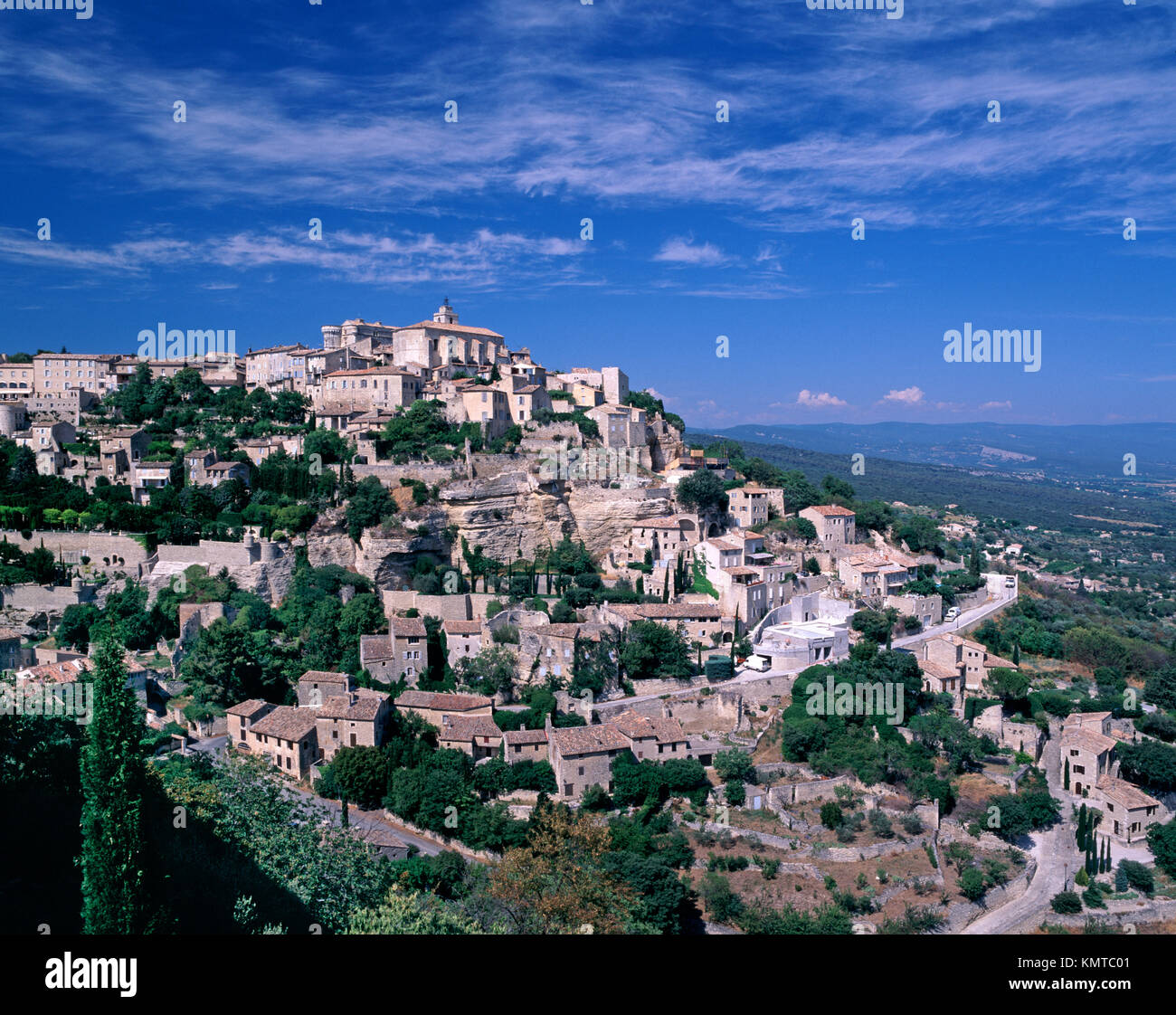 Mittelalterliche hill Dorf Gordes, Vaucluse, Luberon, Frankreich Stockfoto