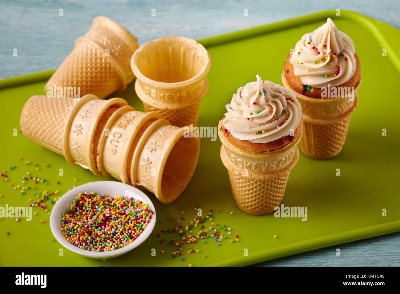 Eis Cupcakes Stockfoto
