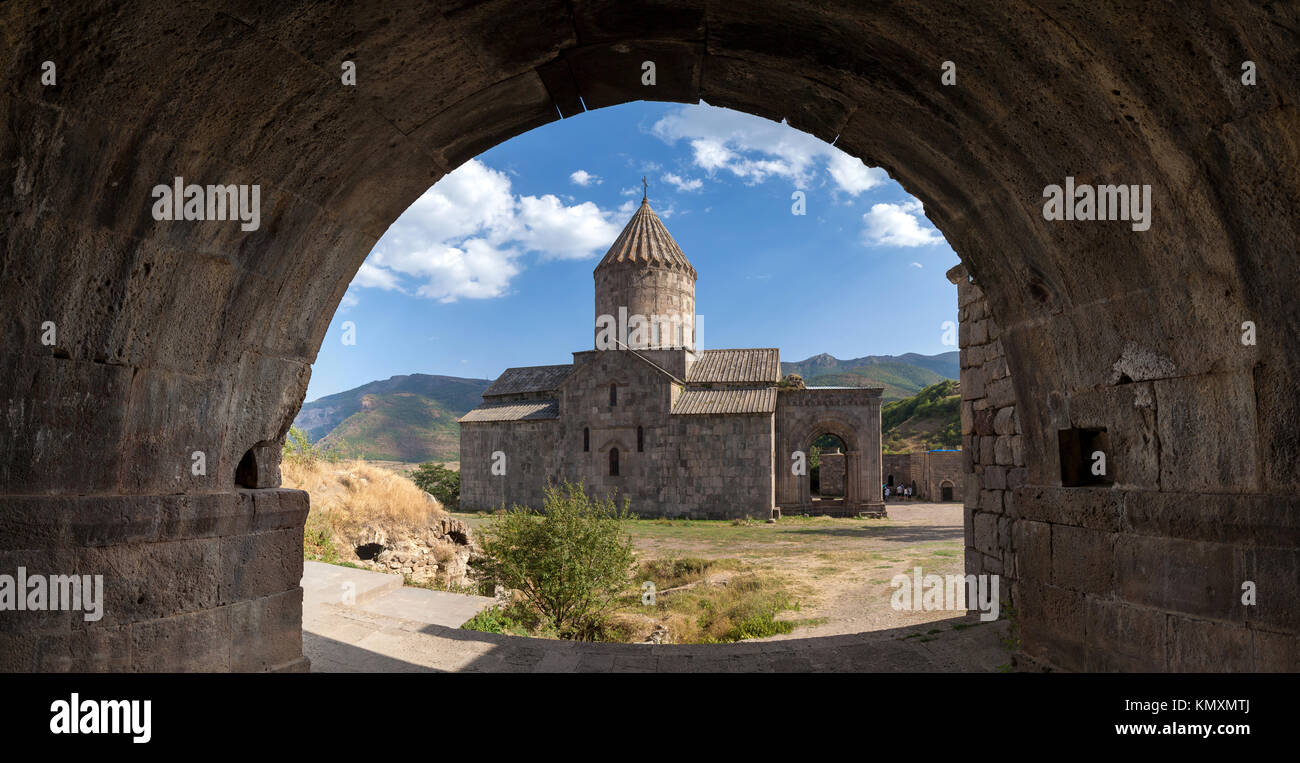 Ansicht der alten christlichen Tempel Tatev in Armenien Stockfoto