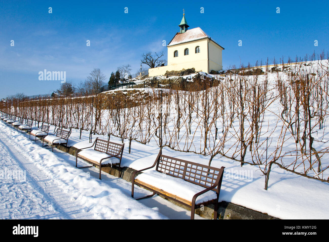 Barokni Zamek, Troja, Praha, Ceska Republika/baroue Schloss Troja, Troja, Weinberge, Troja, Botanischer Garten, Prag, Tschechische Republik Stockfoto