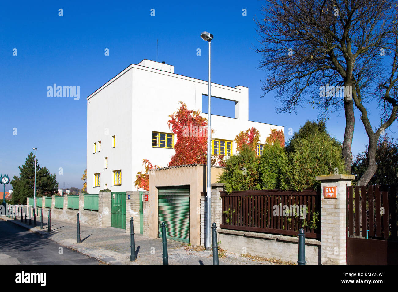 Funcionalist Loos Villa - Villa Müller (nationalen kulturellen Wahrzeichen von Architekt Adolf Loos), stresovice Bezirk, Prag, Tschechische Republik Stockfoto