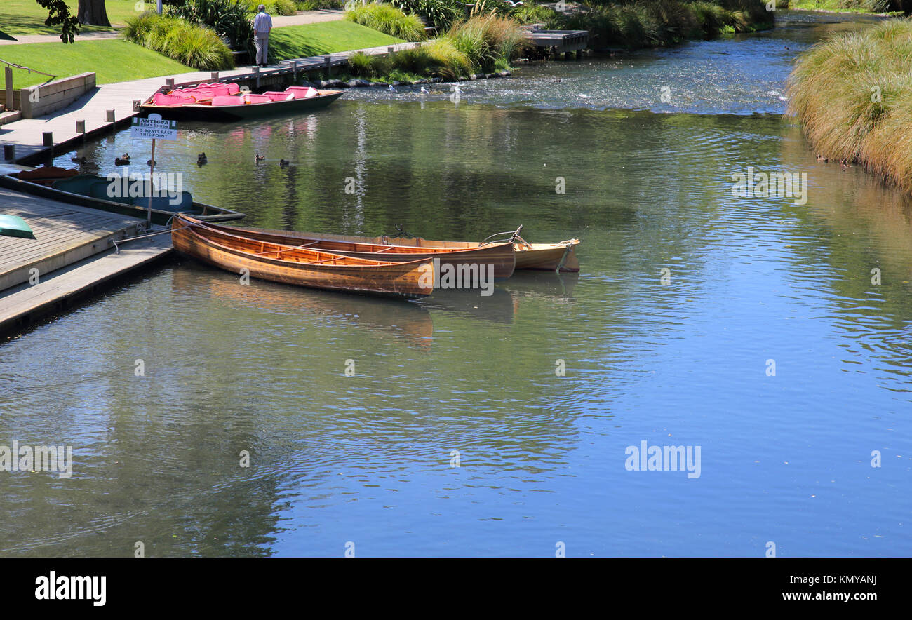 Fluß Avon Christchurch Canterbury Neuseeland Südinsel Stockfoto