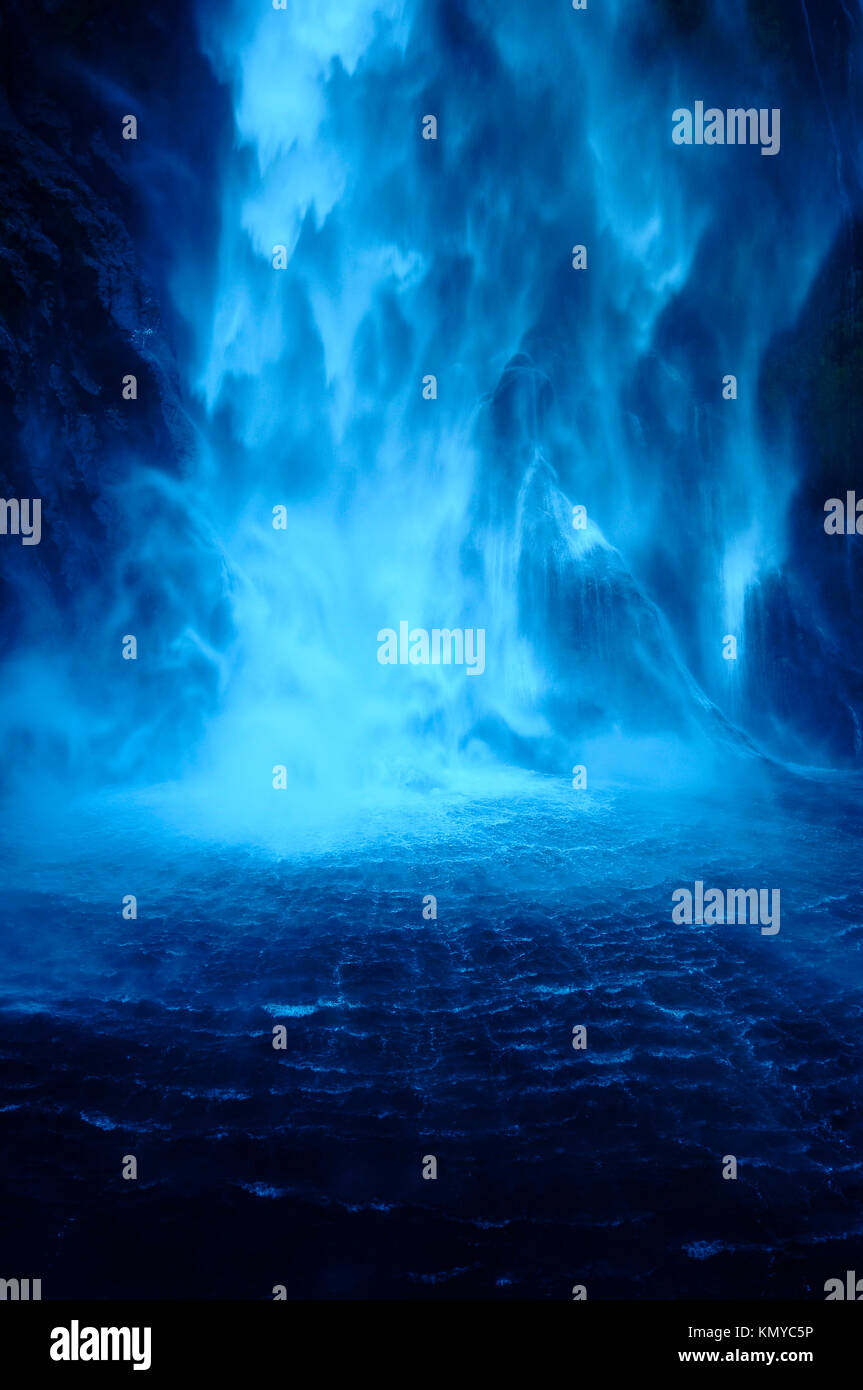 Schöne, Wasserfall, suedinsel Gletscher in Neuseeland Stockfoto