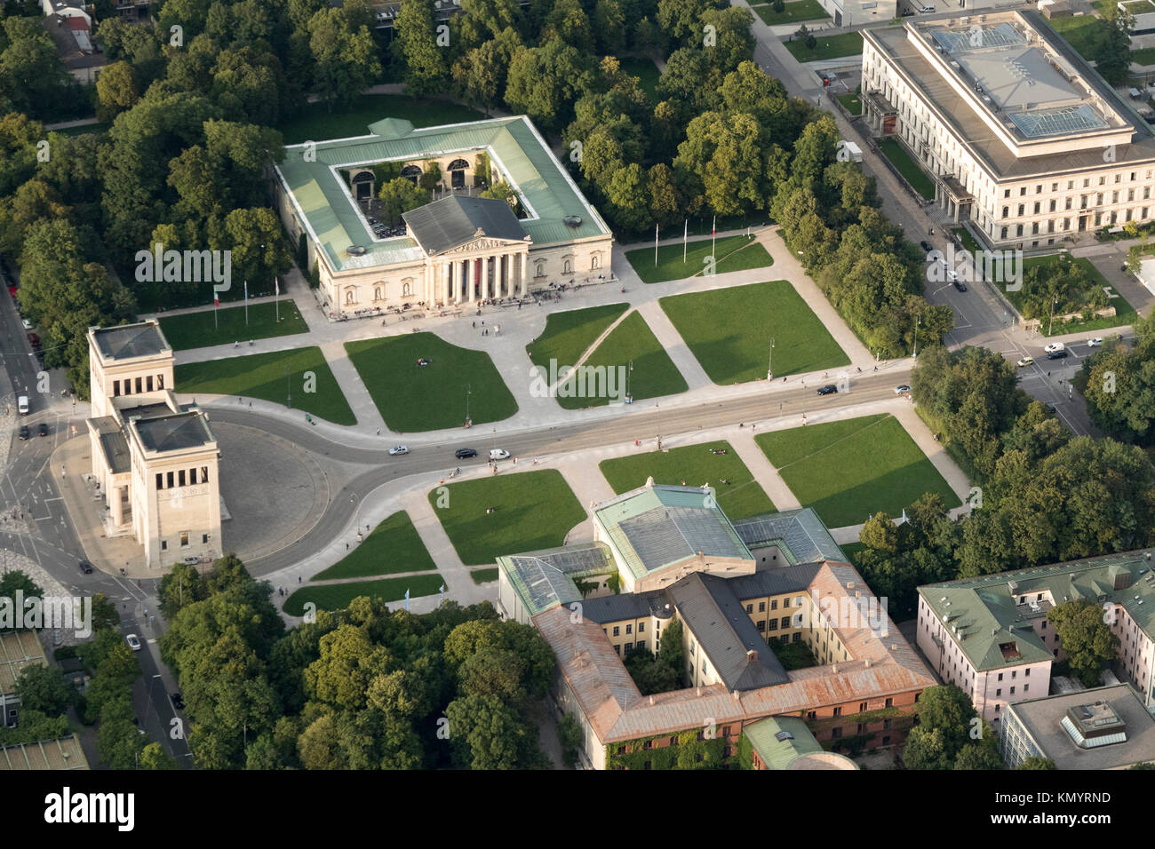 Luftaufnahme der Königsplatz, King's Square, München, Deutschland