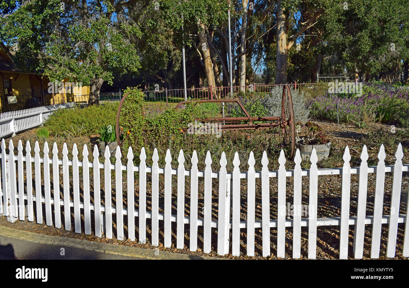 Alte landwirtschaftliche Maschinen, Ardenwood Historic Farm, Fremont, Kalifornien, USA Stockfoto