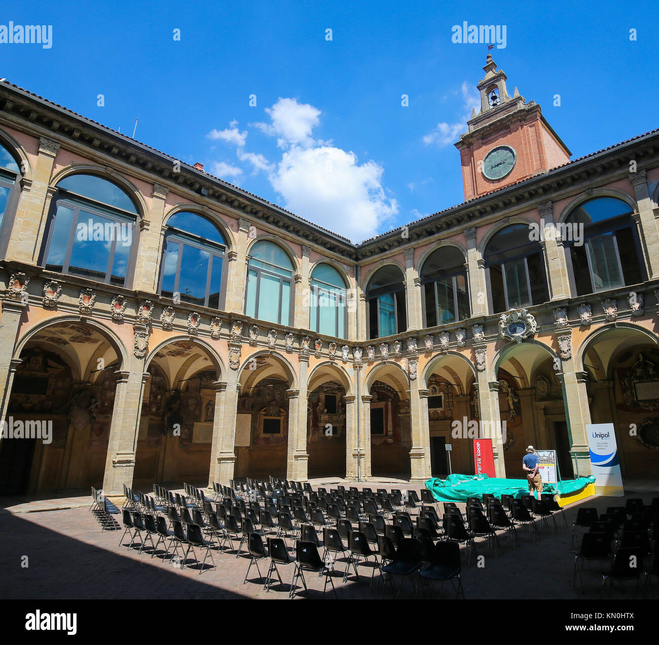 Die Universität von Bologna ist die älteste Institution der Welt, in AD 1088 gegründet. Stockfoto