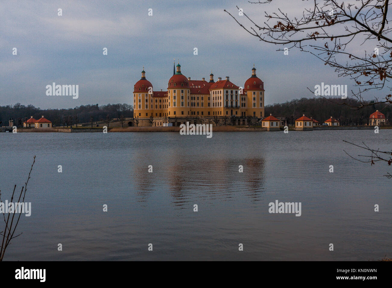 Schloss Moritzburg nahe Dresden in Sachsen in Deutschland Stockfoto