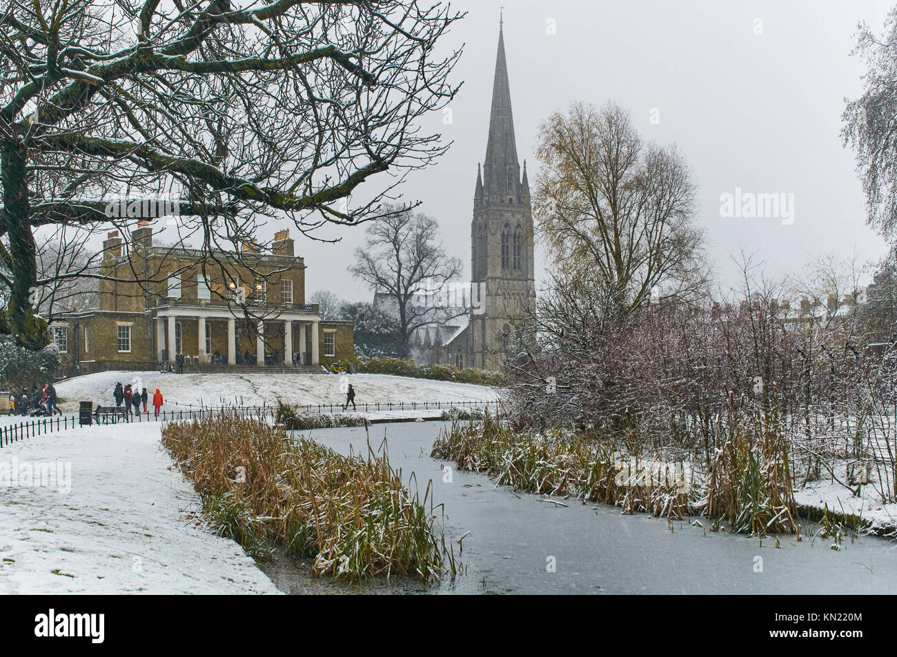 Clissold Park, Stoke Newington nördlich von London, in der Dezember Kälteeinbruch Credit: Richard Barnes/Alamy leben Nachrichten Stockfoto