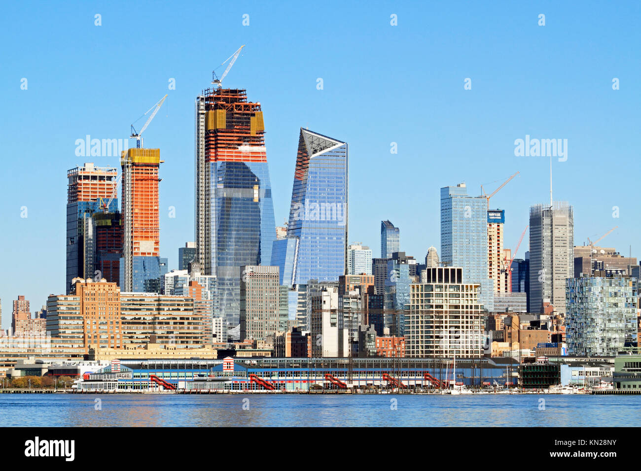 Der Bau von Hudson Yards, New York City, USA Stockfoto