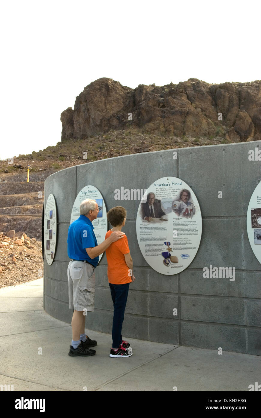 Pat Tillman - Mike O Callaghan Memorial Bridge, Nevada, USA. Stockfoto