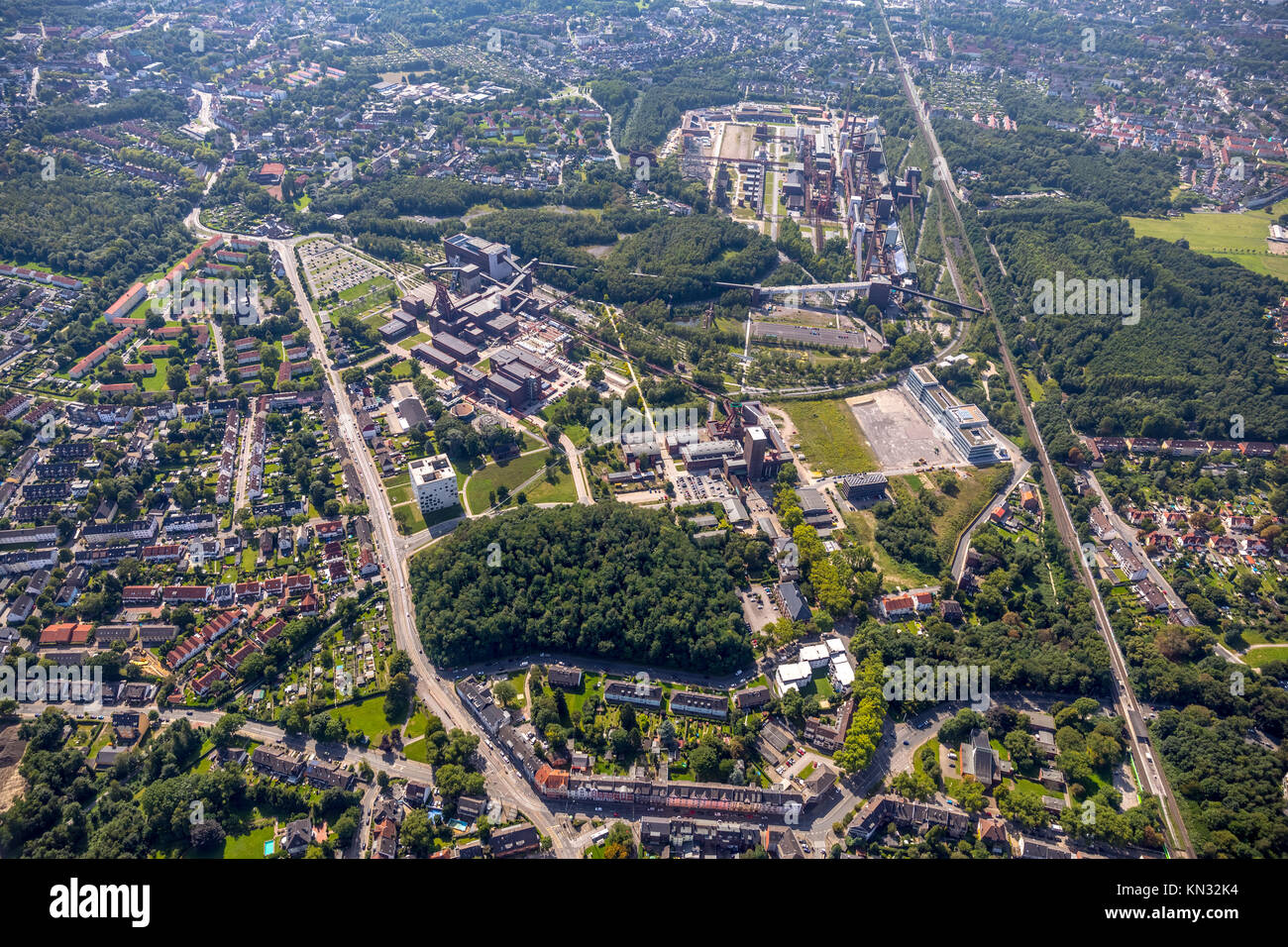 Zollverein, Weltkulturerbe, Zeche Zollverein Essen-Katerberg, Essen, Nordrhein-Westfalen, Deutschland, Luftaufnahme, Luftbild, Luftaufnahmen, aeri Stockfoto