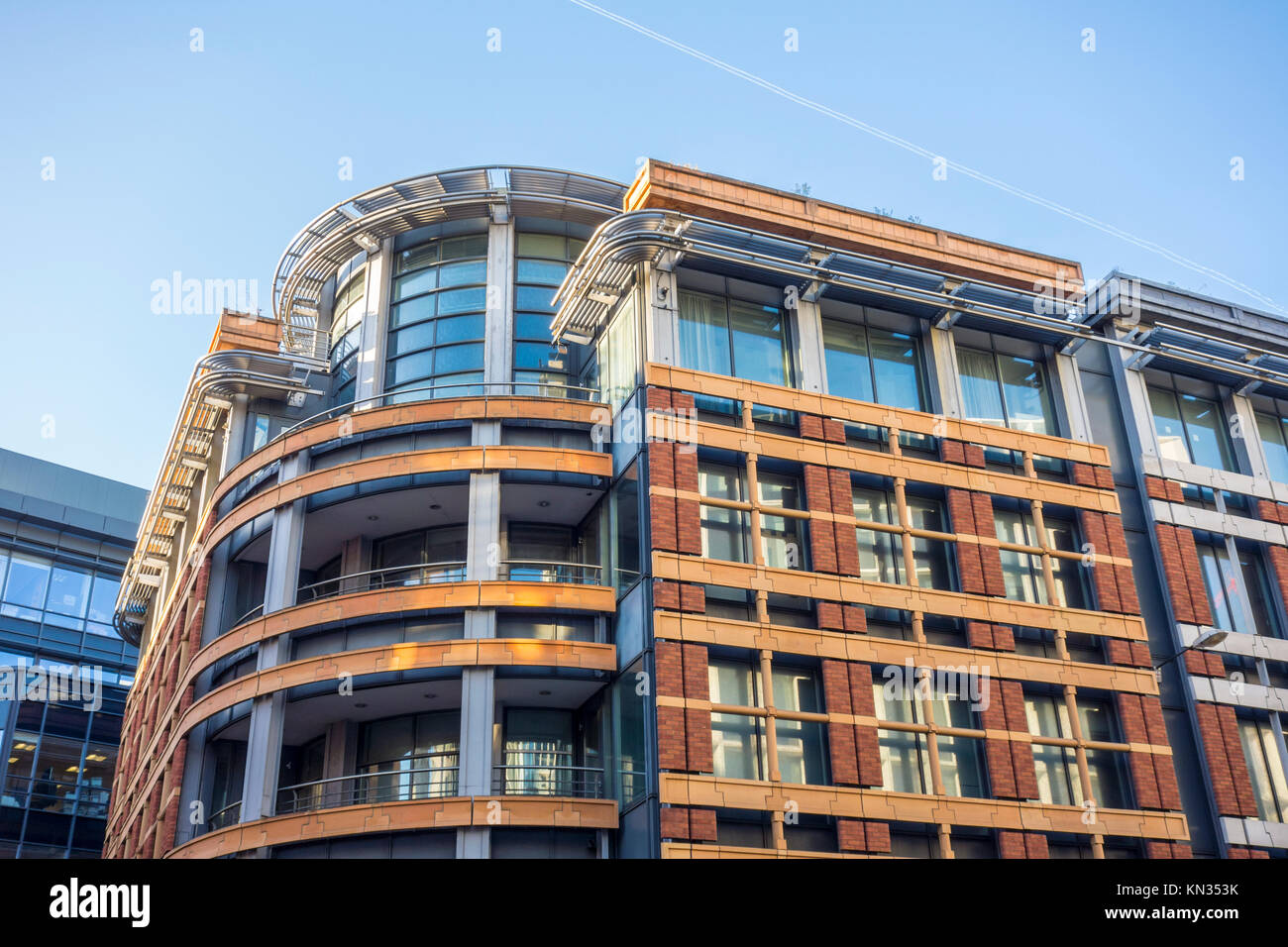 Ecke der City Thameslink Gebäude von RHWL Architects, Ludgate Hill, London, UK Stockfoto