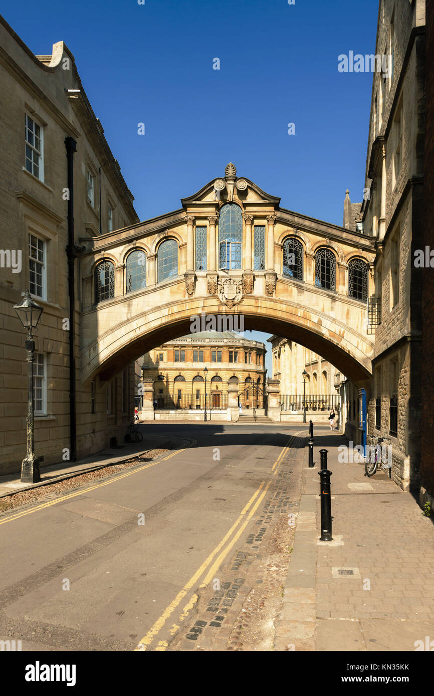 Die Seufzerbrücke, Oxford, Oxfordshire, England. Stockfoto