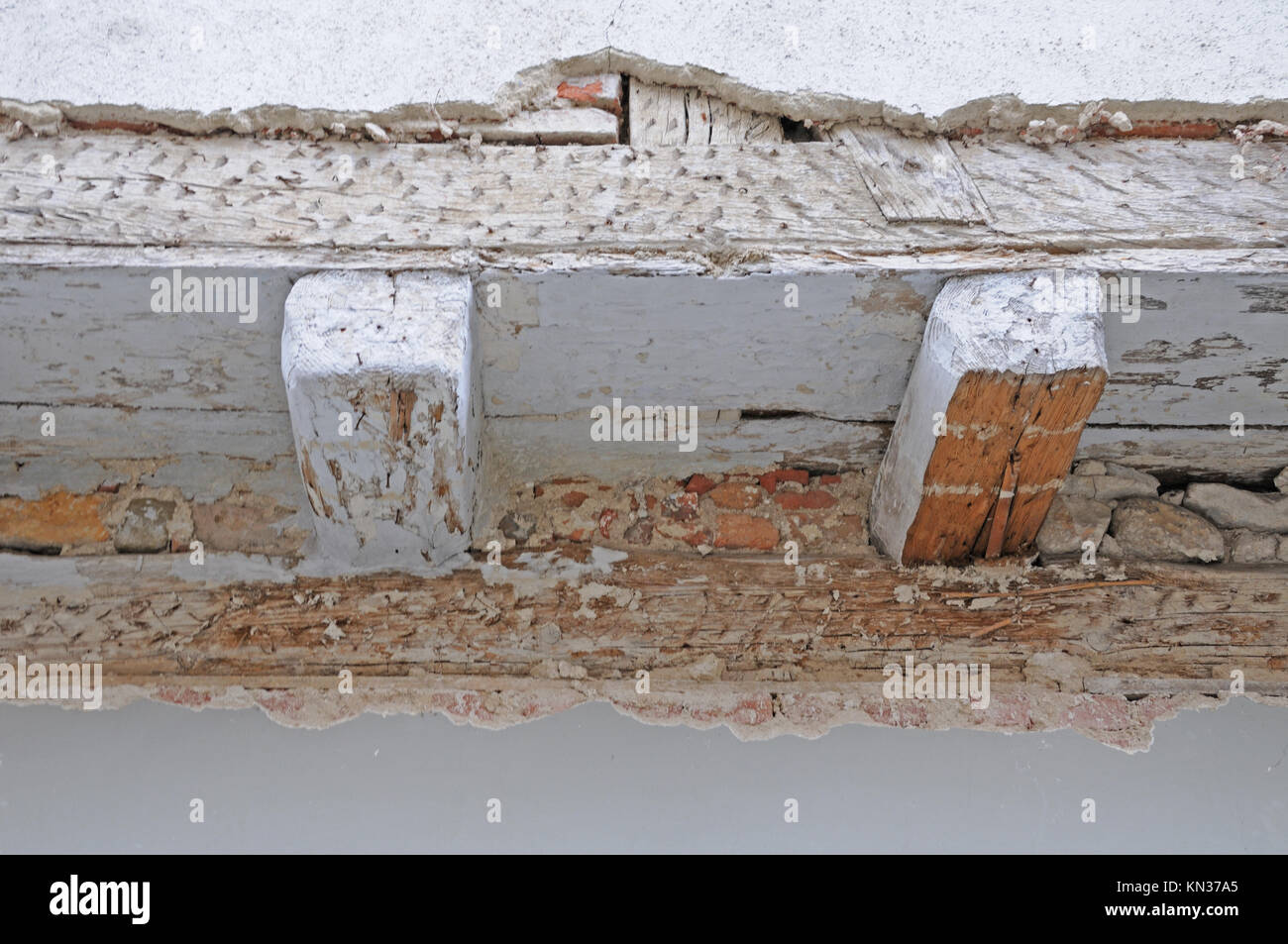 Sanierung eines historischen Gebäudes Stockfoto