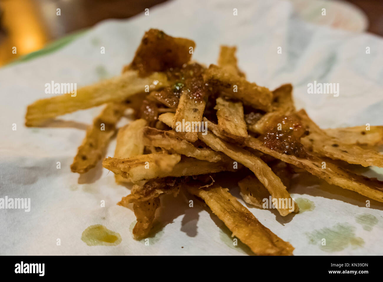 Frittierte Klette, ate ate Taipei, Taiwan Stockfoto