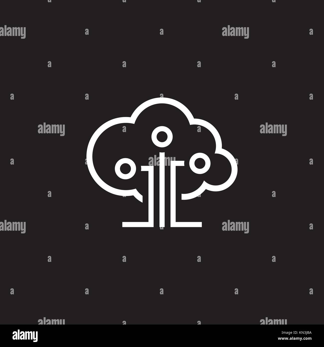Cloud-technologie Symbol. Stock Vektor