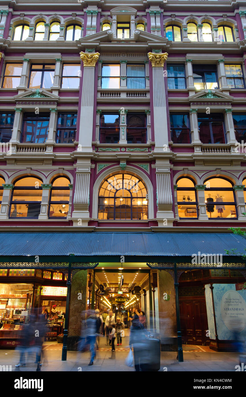 The Strand Arcade, Sydney, New South Wales (NSW), Australien. The Strand Arcade ist ein im Viktorianischen Stil, historischen Einkaufspassage in Sydney, NSW, Australien Stockfoto