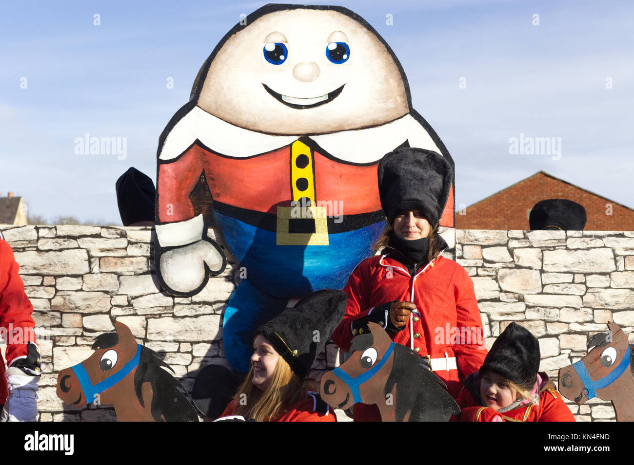 Humpty Dumpty Schwimmer am Buckingham Weihnachten pararde Stockfoto