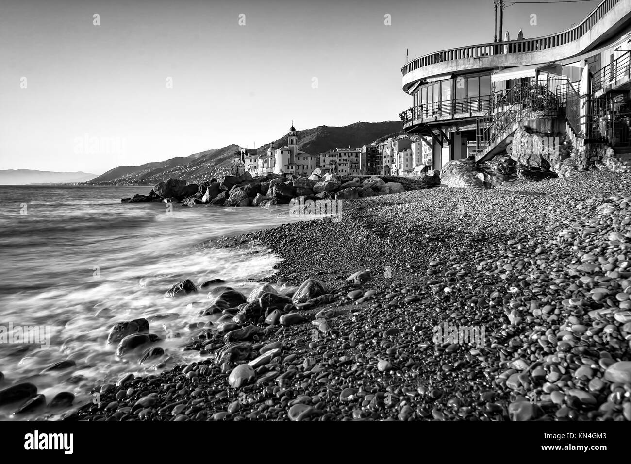 Camogli kleines Fischerdorf bekannt für Tourismus Stockfoto