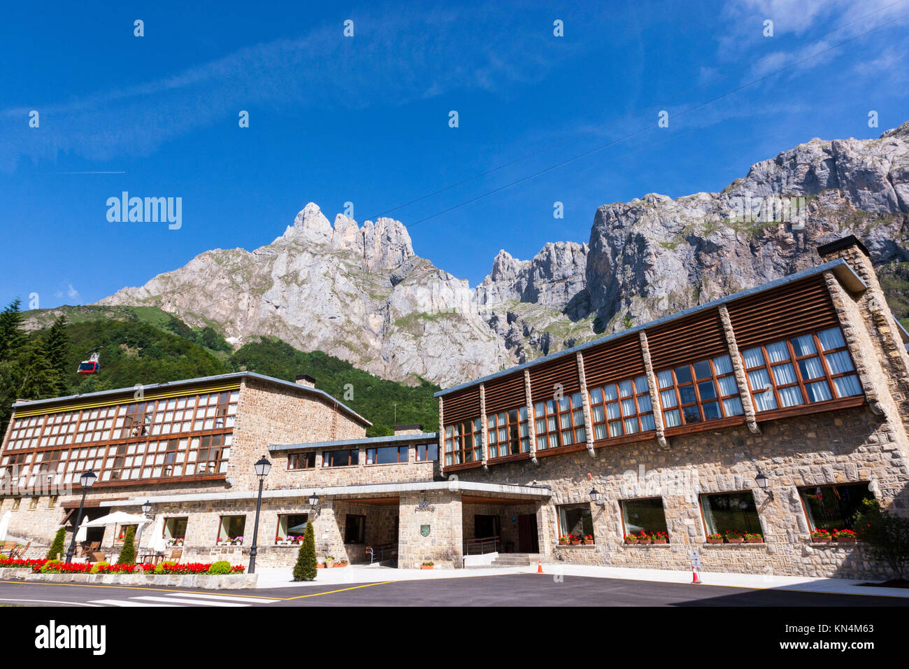 Parador von Fuente Dé, Firenze, autonome Gemeinschaft Kantabrien, Spanien Stockfoto