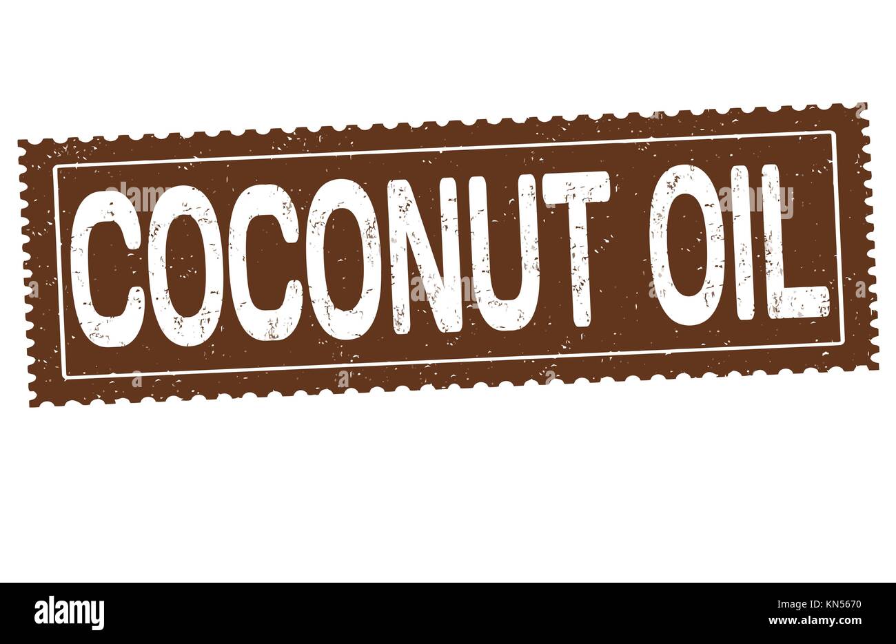 Kokosöl grunge Stempelabdruck auf weißem Hintergrund, Vector Illustration Stock Vektor