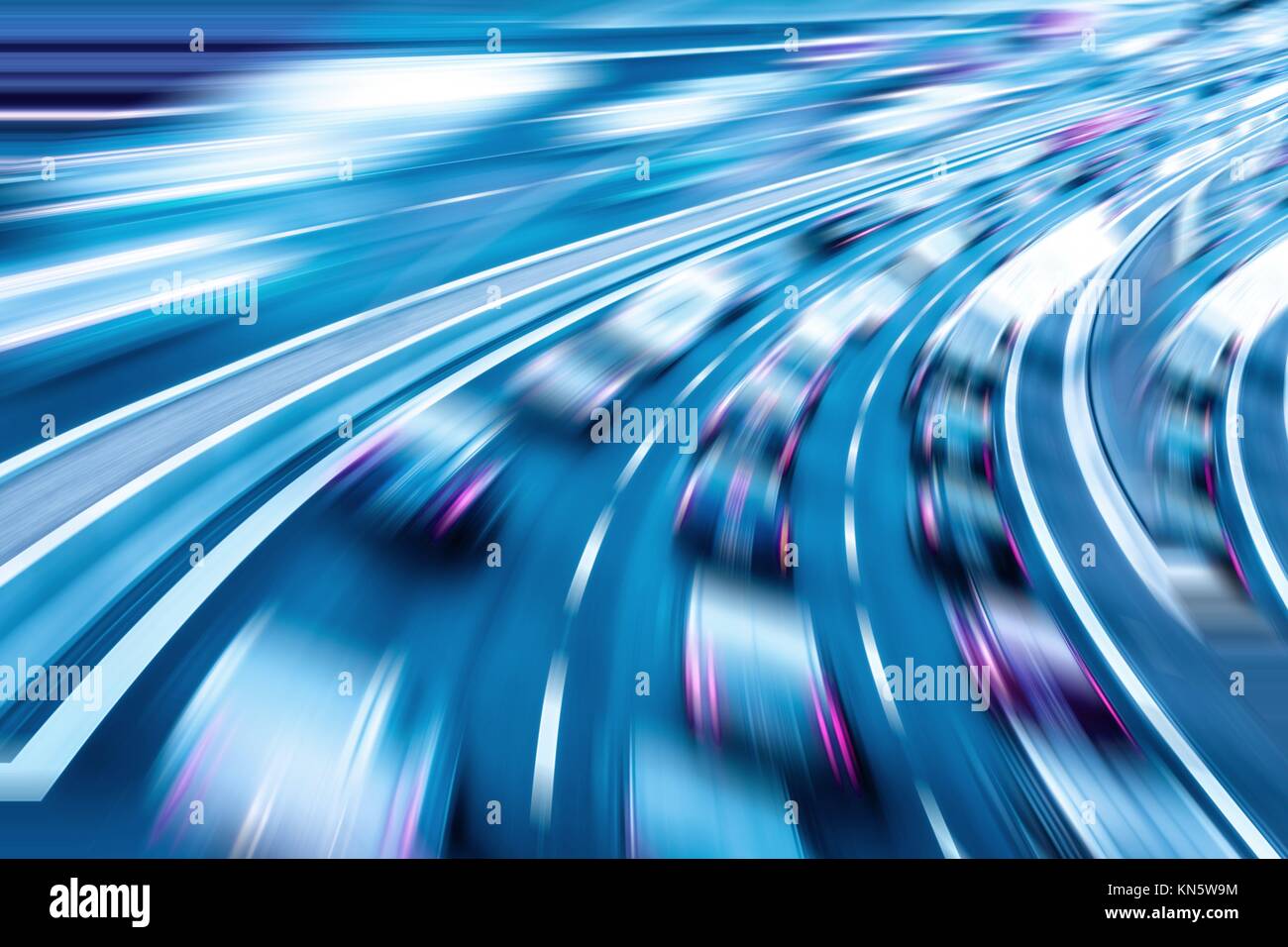 Auto Rennen, Datenübertragung, Daten, Geschwindigkeit, den Datenverkehr. Stockfoto
