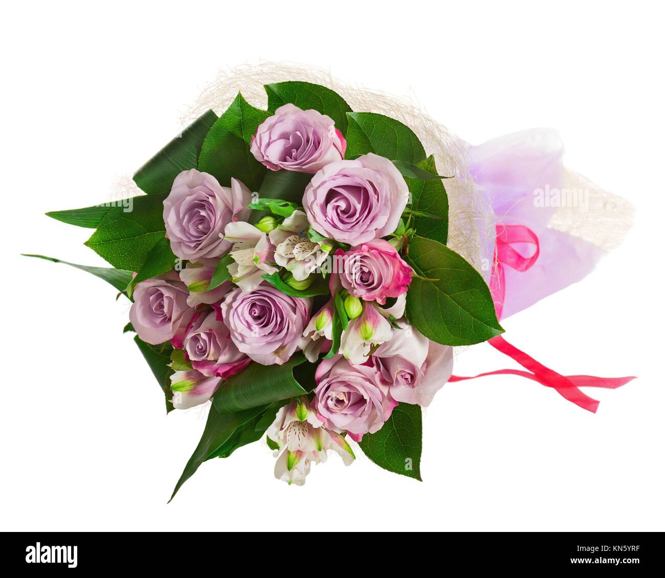Bouquet von Blumen, Isolated on White Background. Closeup. Stockfoto