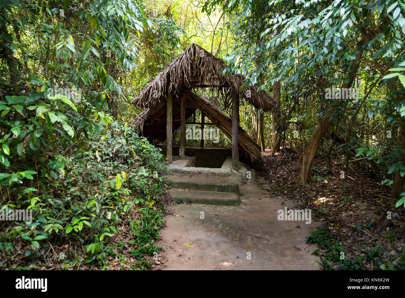 Cu Chi Tunnel - Vietnam Stockfoto